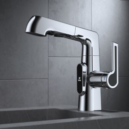 Waschtischarmatur in Silber...