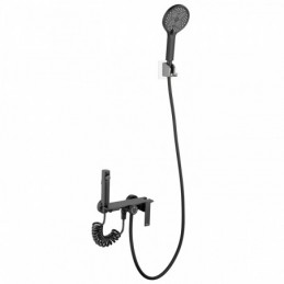 Duschsystem in Schwarz mit...